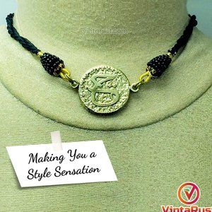 Tribal Golden Coin Choker jeweler Set